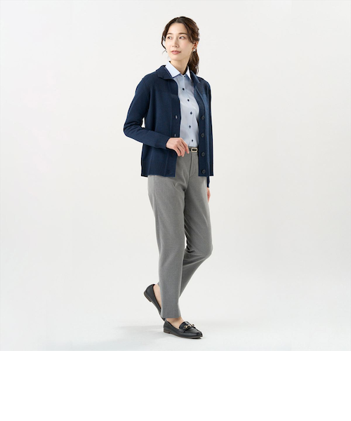 ニット スタンドヘンリーネック カーディガン レディース｜トーキョー