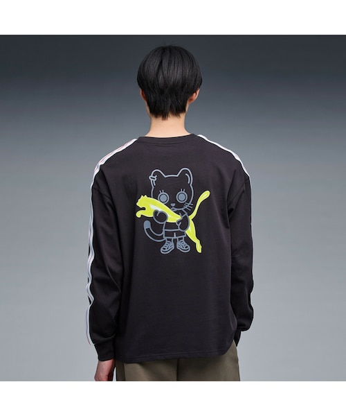 ユニセックス NEKO-san FP MX 長袖 Tシャツ NEKO SAN FP LS TEE
