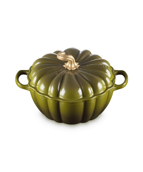 シグニチャー ココット・ロンド 24cm ノエルレリーフ ゴールドツマミ Le Creuset（ルクルーゼ）の「シグニチャー ココット・ロンド