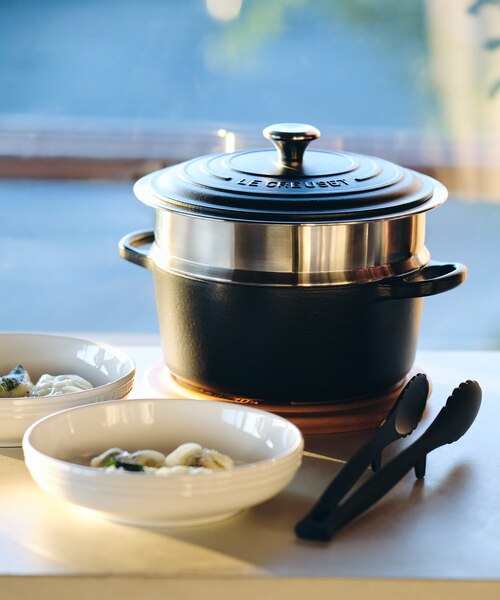 スチーマーセット】シグニチャー ココット・ロンド マットブラック｜ル