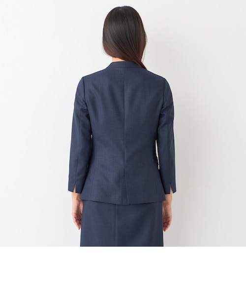 THE THIRD SUITS ノーカラージャケット 9分袖 麻調｜オリヒカの通販
