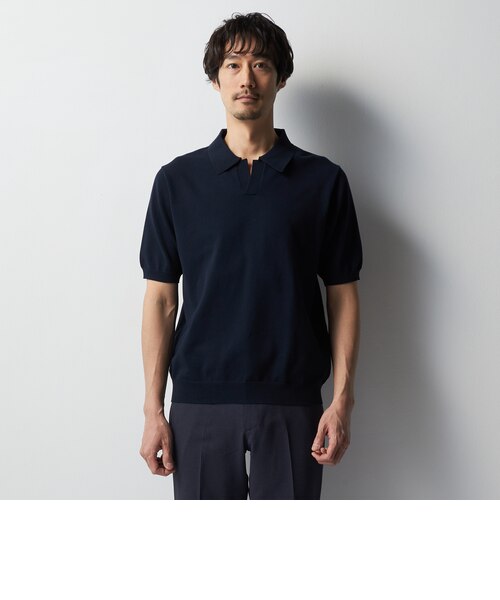 ビズニット（BIZ KNIT） プレーティングスキッパーニットポロ