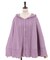 ケーブルニットポンチョ