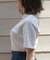 ショート丈リブトップス