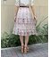 ストライプローズ柄スカート