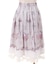 ブーケパネル柄ミドルスカート