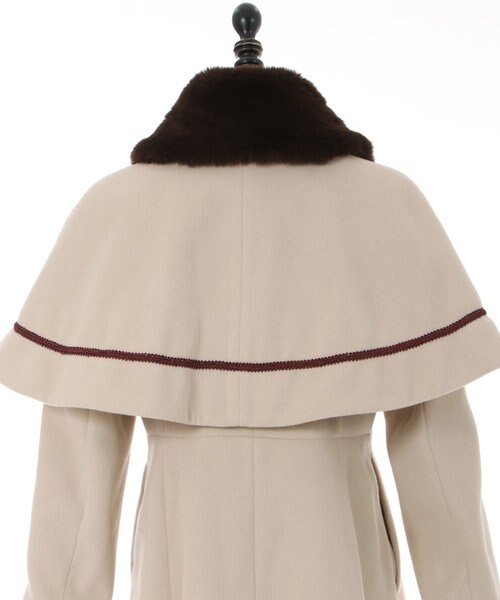 ファー襟付ケープロングコート｜アクシーズファムの通販｜&mall