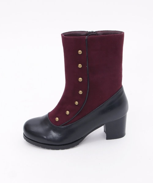 連ボタン配色ブーツ｜アクシーズファムの通販｜&mall（アンドモール