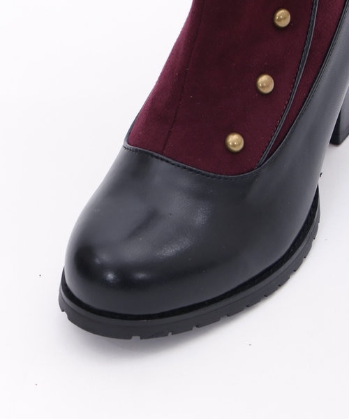 連ボタン配色ブーツ｜アクシーズファムの通販｜&mall（アンドモール