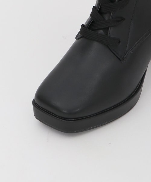 最終値下げ　新品未使用タグ付アクシーズファムポエティックレースアップブーツ黒M ガーター付レースアップブーツ｜アクシーズファムの通販｜&mall