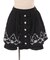 バラ刺繍連ボタンスカート