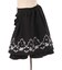 バラ刺繍連ボタンスカート
