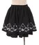 バラ刺繍連ボタンスカート