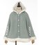 編み上げ裏ボアニットポンチョ