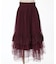 薔薇付ドレープチュールスカート