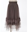 薔薇付ドレープチュールスカート