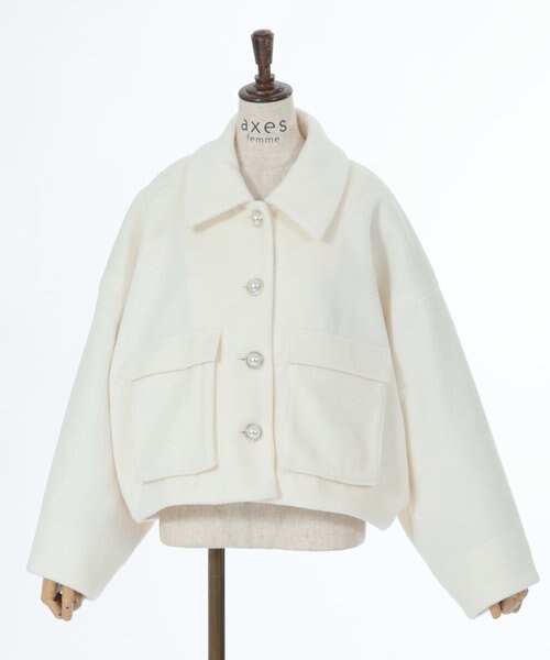 ビッグポケットショートコート｜アクシーズファムの通販｜&mall