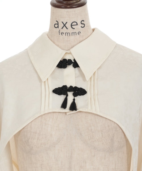 2点セット axes femme チャイナ キャミワンピース ボレロ風ブラウス チャイナ風刺繍キャミワンピース | outlet | axes femme online shop