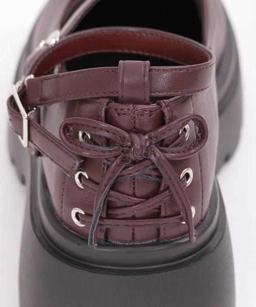 axes femme 厚底クロスストラップシューズ 2連ストラップ厚底シューズ | outlet | axes femme online shop