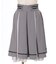 ダブル釦×ストライプ切替スカート