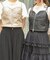 リボンフェイクレザービスチェ