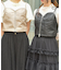 リボンフェイクレザービスチェ