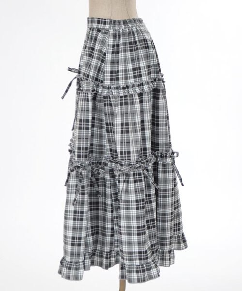 即購入⭕️ Moonrise Theater タータンチェックティアードスカート Moonrise Theater ~ Tartan Check Tiered Skirt by Indie Brand