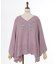 ローズ刺繍ニットポンチョ