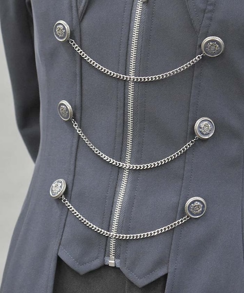 axes femme 燕尾デザインロングジャケット 黒 燕尾デザインロングジャケット[品番：IGAW0005805]｜axes femme