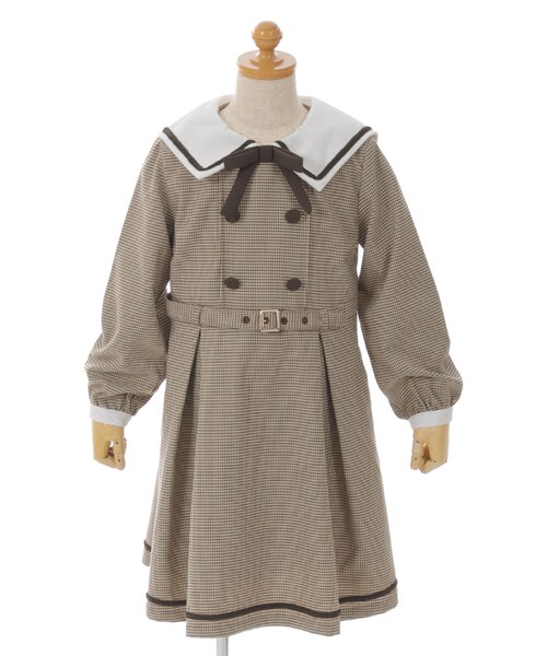 フォクシー　襟付きワンピース 2022年 フォクシー ワンピース アリア 白襟 レース襟 ネイビー系