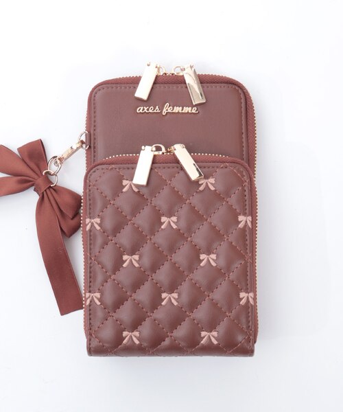 AVENCHUMU ♡リボンショルダージップフーディ♡GLAY リボン刺繍キルトショルダー｜アクシーズファムの通販｜&mall