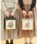 ローズ刺繍スクエアバッグ