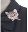 キャットブローチ付ブラウス