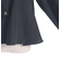 ペプラム風リボンタイブラウス