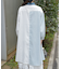 ストライプ配色切替シャツワンピース