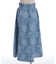 ジップ付ブーケデニムスカート
