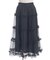 チュールティアードロングスカート