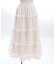 チュールティアードロングスカート