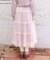 チュールティアードロングスカート