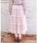 チュールティアードロングスカート