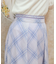 シアーチェックフレアスカート