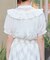 ジャボ付きレース×フリルブラウス