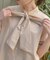 ビッグリボン半袖ブラウス