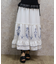 リボン×ブーケ刺繍スカート