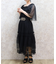 フレアスリーブチュールワンピース