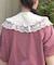 レースフリルラウンド付け襟