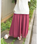 裾レース楊柳ワイドパンツ