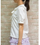 リボンフリル半袖ブラウス