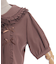 リボンフリル半袖ブラウス