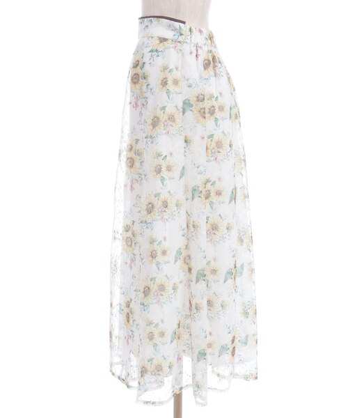 ひまわり様　ロングスカート ひまわりの柄のロングスカート／ゆったりサイズも再入荷 | isica